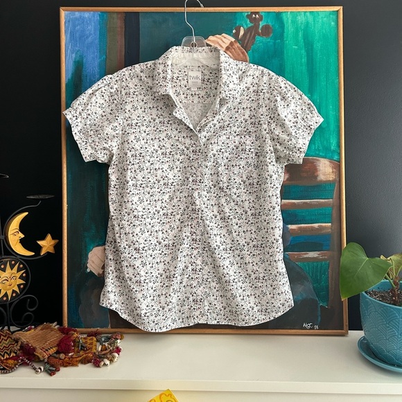 Twik by Simons White Floral Blouse M - Picture 2 of 16